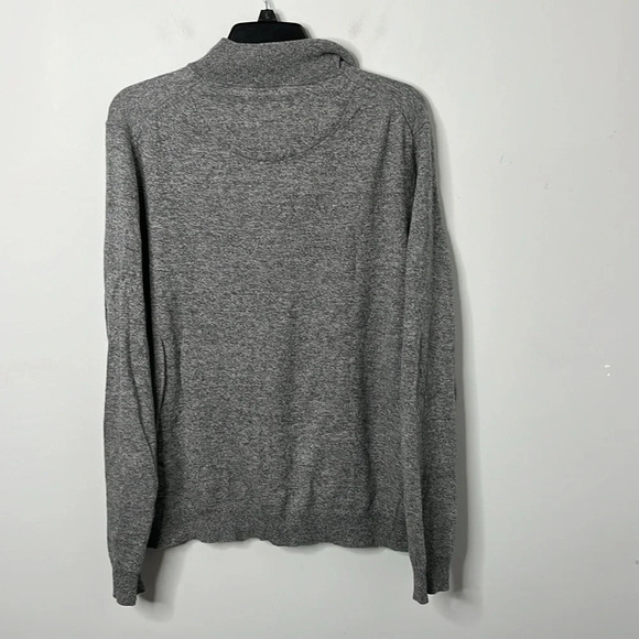Nordstrom Men’s Gray Half Zip Cotton & Cashmere Blend Pullover - Picture 7 of 7